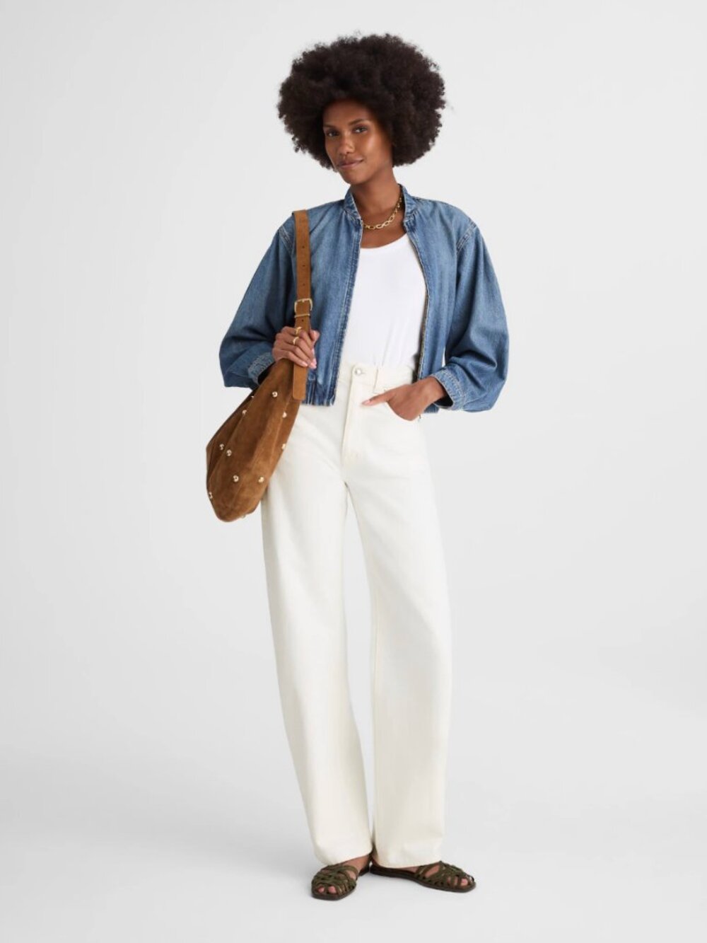 Madewell The Balloon Jean in Ivory Size 27